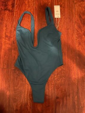 NWT Riot Swim Lana One Piece Thong Back Indigo in Size Medium